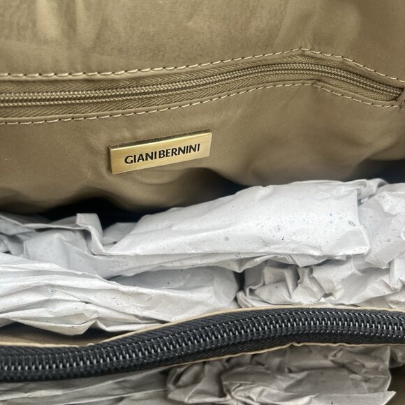 Giani Bernini Pebble Weave Leather Dome Satchel Black NWT - Picture 5 of 6